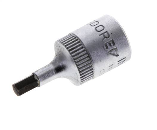 1/4" Gedore 28mm Dopsleutel- Schroevendraaier voor 3mm Binnenzeskant-Schroeven