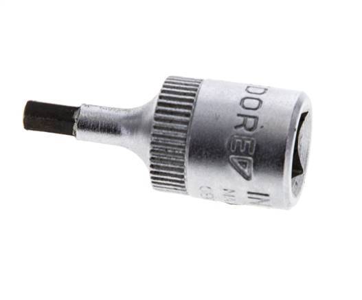 1/4" Gedore 28mm Dopsleutel- Schroevendraaier voor 3mm Binnenzeskant-Schroeven