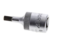 1/4" Gedore 28mm Dopsleutel- Schroevendraaier voor 3mm Binnenzeskant-Schroeven