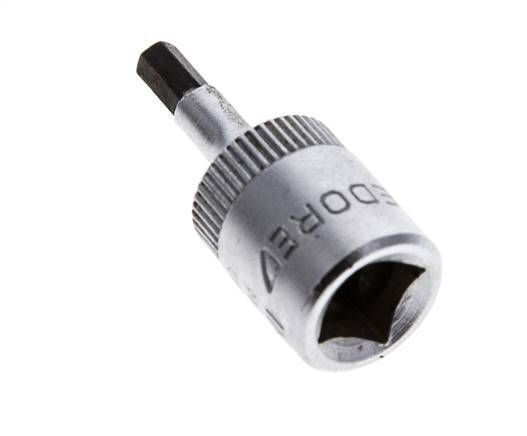 1/4" Gedore 28mm Dopsleutel- Schroevendraaier voor 3mm Binnenzeskant-Schroeven