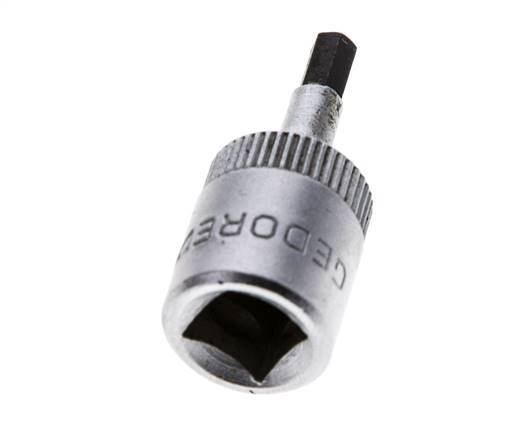 1/4" Gedore 28mm Dopsleutel- Schroevendraaier voor 3mm Binnenzeskant-Schroeven