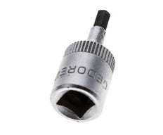 1/4" Gedore 28mm Dopsleutel- Schroevendraaier voor 3mm Binnenzeskant-Schroeven