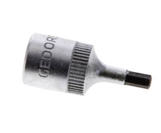 1/4" Gedore 28mm Dopsleutel- Schroevendraaier voor 3mm Binnenzeskant-Schroeven