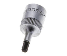 1/4" Gedore 28mm Dopsleutel- Schroevendraaier voor 3mm Binnenzeskant-Schroeven