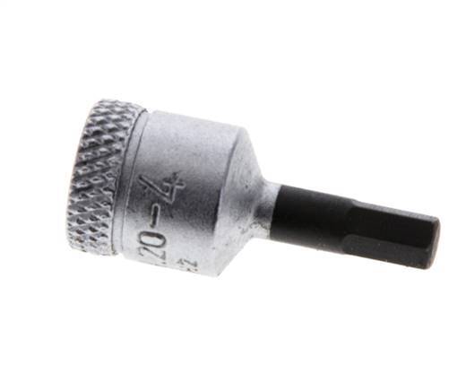 1/4" Gedore 28mm Dopsleutel- Schroevendraaier voor 4mm Binnenzeskant-Schroeven