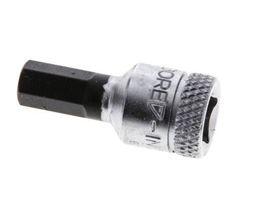 1/4" Gedore 28mm Dopsleutel- Schroevendraaier voor 6mm Binnenzeskant-Schroeven