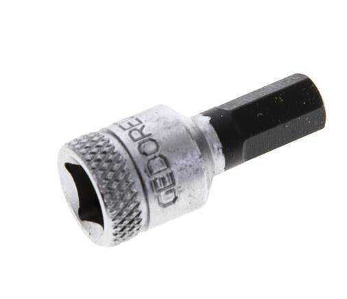 1/4" Gedore 28mm Dopsleutel- Schroevendraaier voor 6mm Binnenzeskant-Schroeven