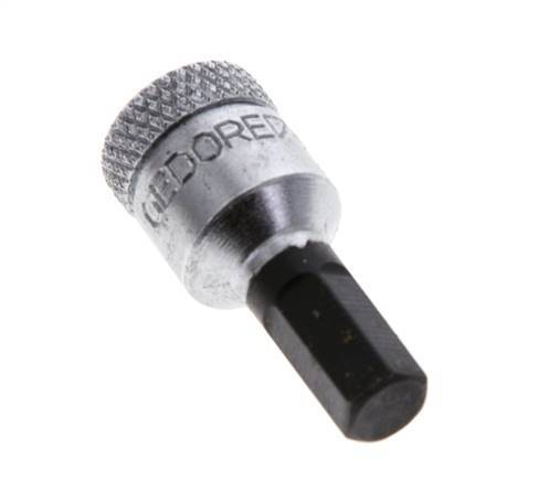 1/4" Gedore 28mm Dopsleutel- Schroevendraaier voor 6mm Binnenzeskant-Schroeven