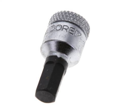 1/4" Gedore 28mm Dopsleutel- Schroevendraaier voor 6mm Binnenzeskant-Schroeven