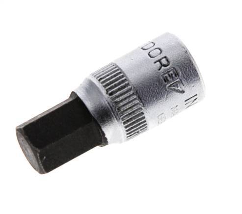 1/4" Gedore 28mm Dopsleutel- Schroevendraaier voor 8mm Binnenzeskant-Schroeven