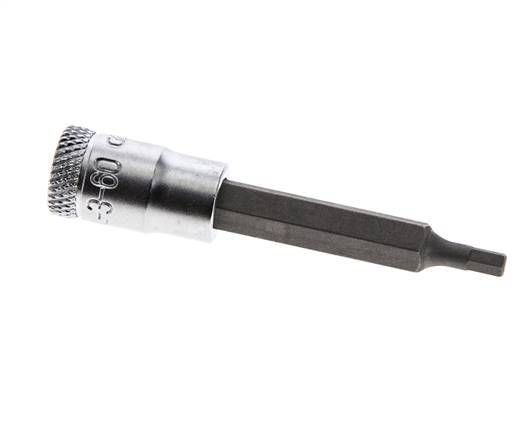 1/4" Gedore 60mm Dopsleutel- Schroevendraaier voor 3mm Binnenzeskant-Schroeven