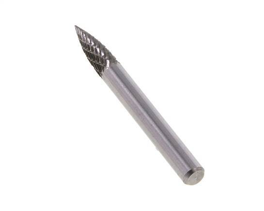 6mm Hardmetalen Freesstift (Spg Vorm G Spitsboog)