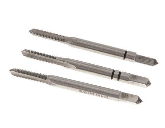 3-Delige Draadtap voor M3 X 0,50 Spoed (DIN 352)