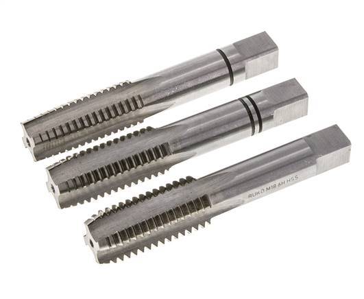 3-Delige Draadtap voor M 18x2,50 Spoed (DIN 352)