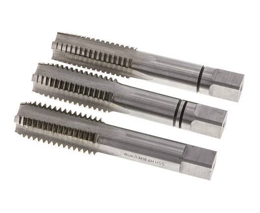 3-Delige Draadtap voor M 18x2,50 Spoed (DIN 352)