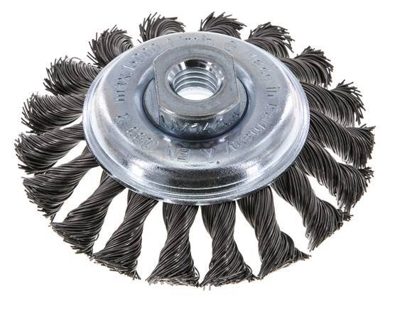 Ronde Borstel Gevlochten 100X12mm ( M14X2) Staaldraad