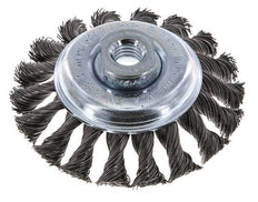 Ronde Borstel Gevlochten 100X12mm ( M14X2) Staaldraad