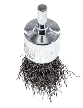 Staaldraad Gegolfde Staalborstel Met Een Diameter 23 mm/ As 6 mm.