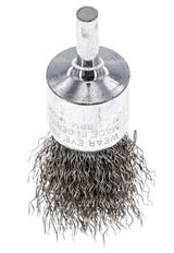 Staaldraad Gegolfde RVS Borstel Met Een Diameter 23 mm/ As 6 mm.