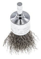 Staaldraad Gegolfde RVS Borstel Met Een Diameter 23 mm/ As 6 mm.