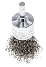 Staaldraad Gegolfde RVS Borstel Met Een Diameter 23 mm/ As 6 mm.