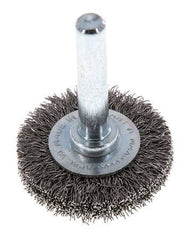 Staaldraad Gegolfde Ronde Staalborstel Diameter 30 mm/ As 6 mm