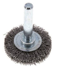 Staaldraad Gegolfde Ronde Staalborstel Diameter 30 mm/ As 6 mm