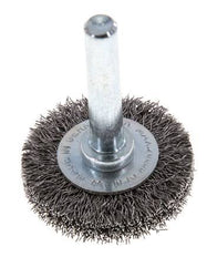 Staaldraad Gegolfde Ronde Staalborstel Diameter 30 mm/ As 6 mm