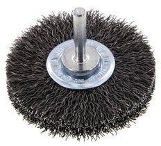 Staaldraad Gegolfde Ronde Staalborstel Diameter 70 mm/ As 6 mm