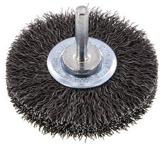 Staaldraad Gegolfde Ronde Staalborstel Diameter 70 mm/ As 6 mm