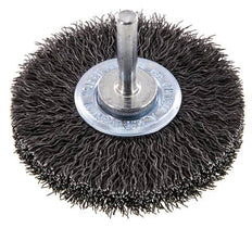 Staaldraad Gegolfde Ronde Staalborstel Diameter 70 mm/ As 6 mm