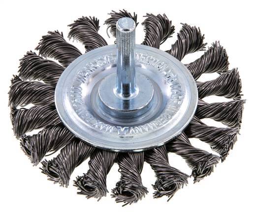 Staaldraad Gegolfde Ronde Staalborstel Diameter 75 mm/ As 6 mm