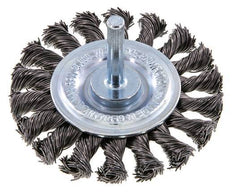 Staaldraad Gegolfde Ronde Staalborstel Diameter 75 mm/ As 6 mm