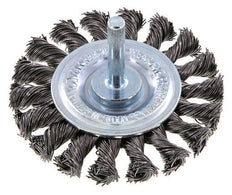 Staaldraad Gegolfde Ronde Staalborstel Diameter 75 mm/ As 6 mm