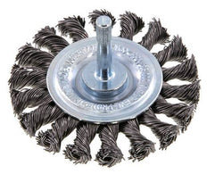 Staaldraad Gegolfde Ronde Staalborstel Diameter 75 mm/ As 6 mm