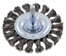 Staaldraad Gegolfde Ronde Staalborstel Diameter 75 mm/ As 6 mm