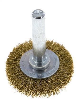 Messing Gegolfde Ronde Borstel Diameter 30 mm/ As 6 mm
