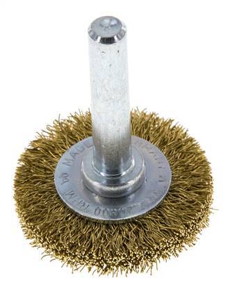 Messing Gegolfde Ronde Borstel Diameter 30 mm/ As 6 mm