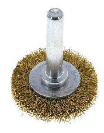 Messing Gegolfde Ronde Borstel Diameter 30 mm/ As 6 mm