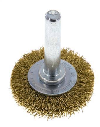 Messing Gegolfde Ronde Borstel Diameter 30 mm/ As 6 mm