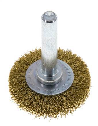 Messing Gegolfde Ronde Borstel Diameter 30 mm/ As 6 mm