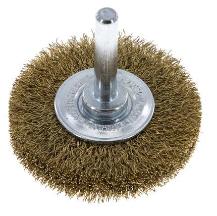 Messing Gegolfde Ronde Borstel Diameter 50 mm/ As 6 mm