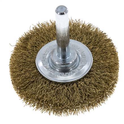 Messing Gegolfde Ronde Borstel Diameter 50 mm/ As 6 mm