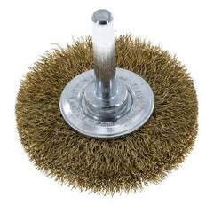 Messing Gegolfde Ronde Borstel Diameter 50 mm/ As 6 mm