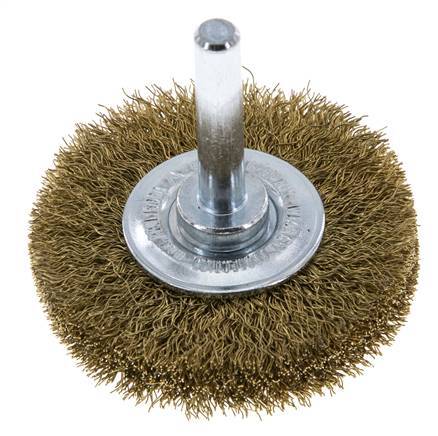 Messing Gegolfde Ronde Borstel Diameter 50 mm/ As 6 mm