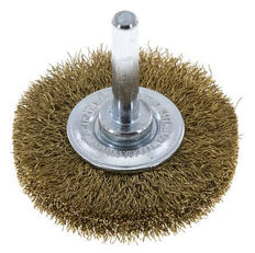 Messing Gegolfde Ronde Borstel Diameter 50 mm/ As 6 mm