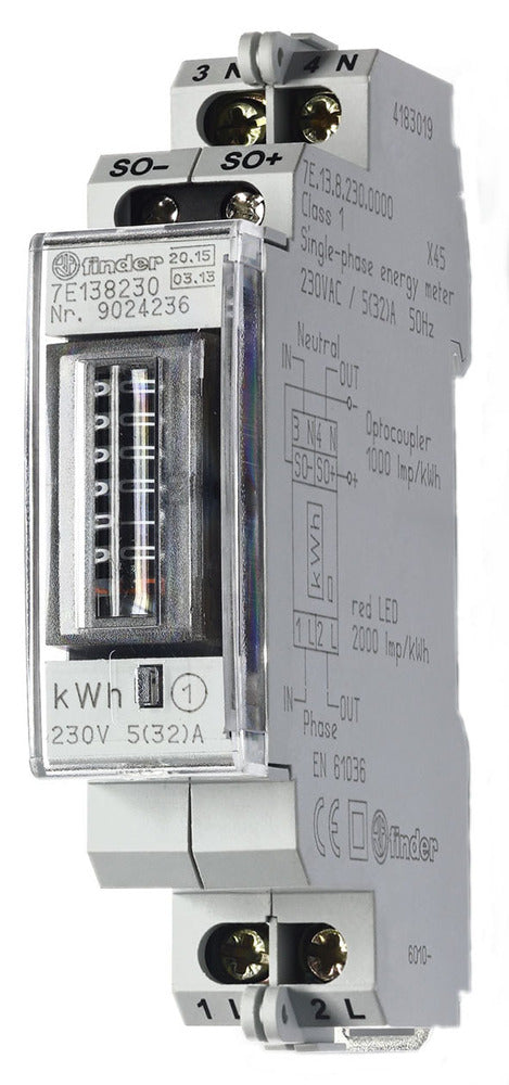 Finder Elektriciteitsmeter - 7E.13.8.230.0010