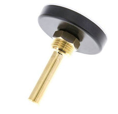 0 to +120°C Plastic Bimetallic Thermometer 63mm Cabinet 60mm Stem with Thermowell