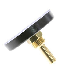 0 to +60°C Plastic Bimetallic Thermometer 80mm Cabinet 40mm Stem with Thermowell