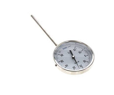 -20 tot +60°C RVS Bimetalen Thermometer 100mm Behuizing 160mm Dompelbuis Onderaansluiting